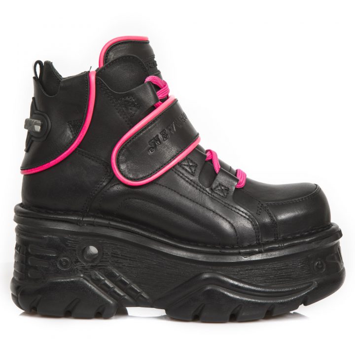 Bottines Lilas, Noir New Rock M-1077-S3 – Image 3