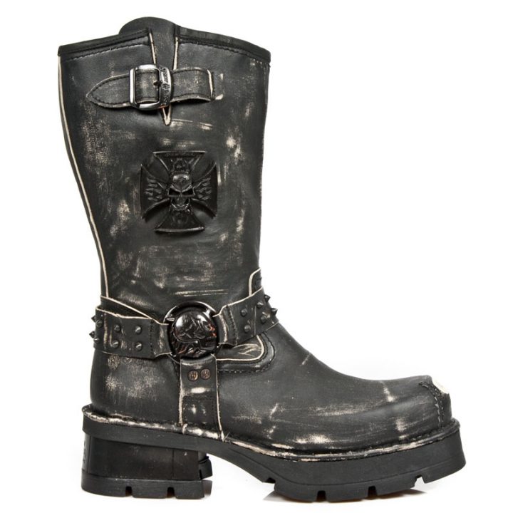 Bottes Noir New Rock M-1612MTL-S1
