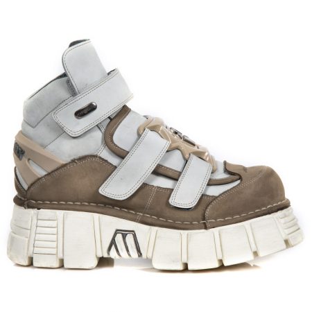 Bottines Gris, Marron New Rock M-285-R4