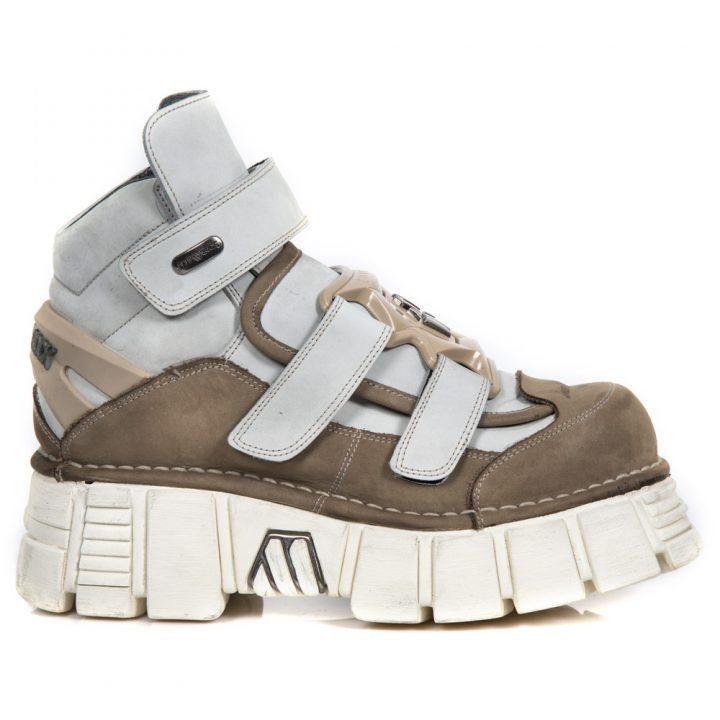 Bottines Gris, Marron New Rock M-285-R4