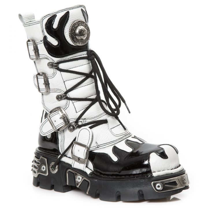 Bottes Blanc, Noir New Rock M-591-R9 – Image 2