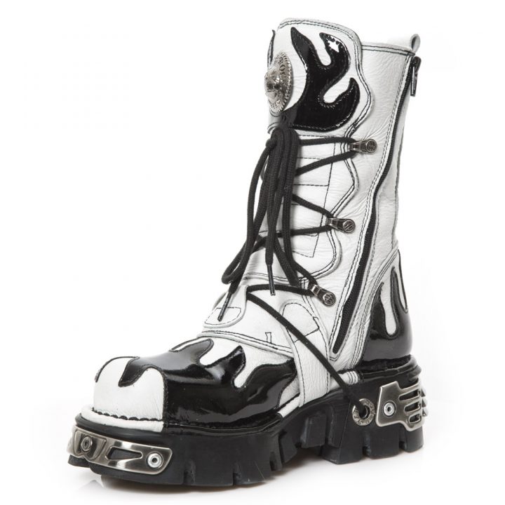 Bottes Blanc, Noir New Rock M-591-R9 – Image 4