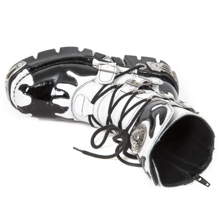 Bottes Blanc, Noir New Rock M-591-R9 – Image 7