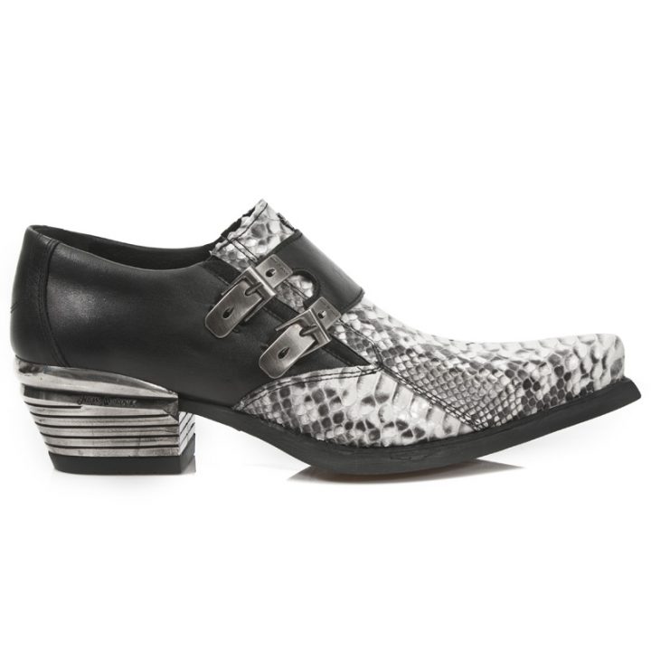 Chaussures Blanc, Noir New Rock M-7934PT-S14