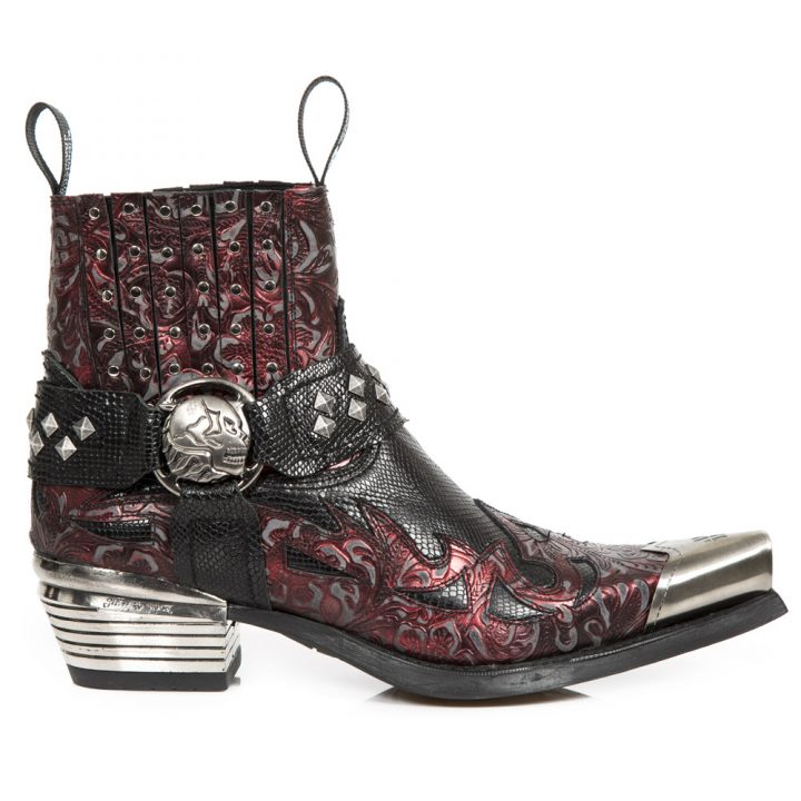 Bottines Noir, Rouge New Rock M-7950P-R5 – Image 2