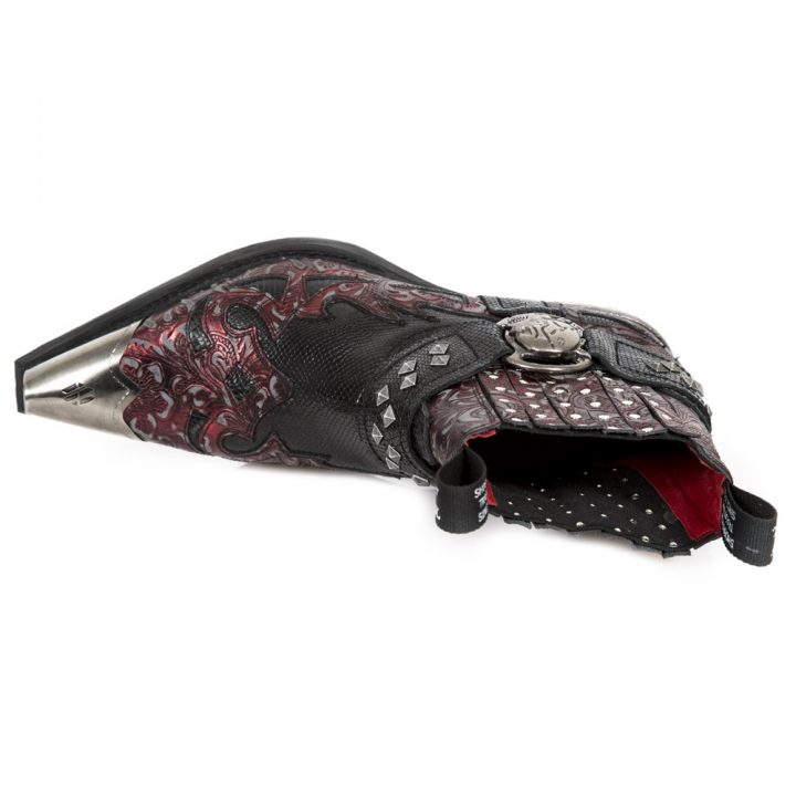 Bottines Noir, Rouge New Rock M-7950P-R5 – Image 8