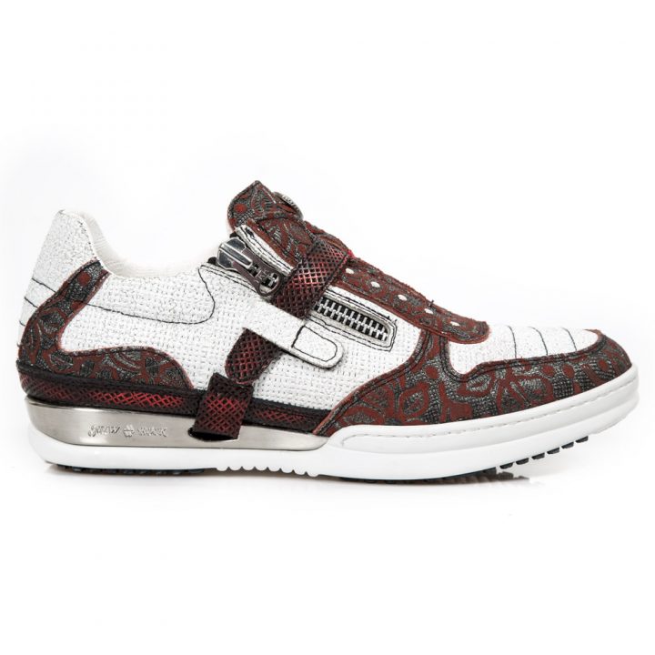 Chaussures Argent, Rouge New Rock M-HY031-R9
