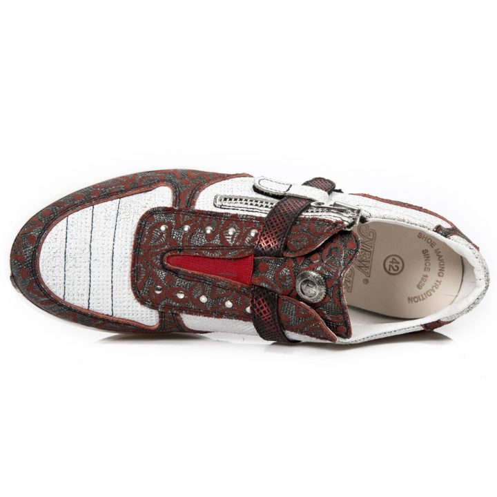 Chaussures Argent, Rouge New Rock M-HY031-R9 – Image 8