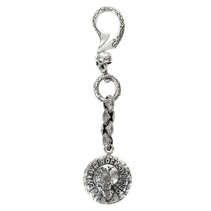 M.LLAVERO-S6 REAL SILVER NEW ROCK KEYRING, 15,5cm