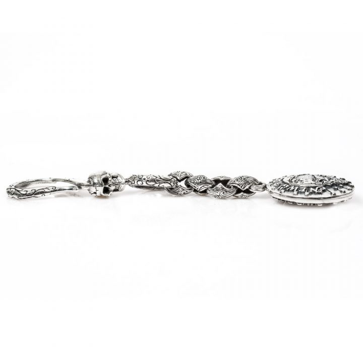 M.LLAVERO-S6 REAL SILVER NEW ROCK KEYRING, 15,5cm – Image 2