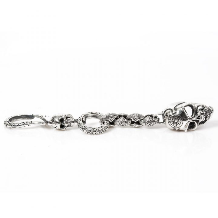 M.LLAVERO-S7 REAL SILVER NEW ROCK KEYRING, 15cm – Image 2