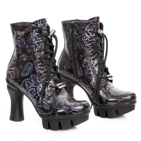 Bottines Lilas New Rock M-NEOPUNK017-S2