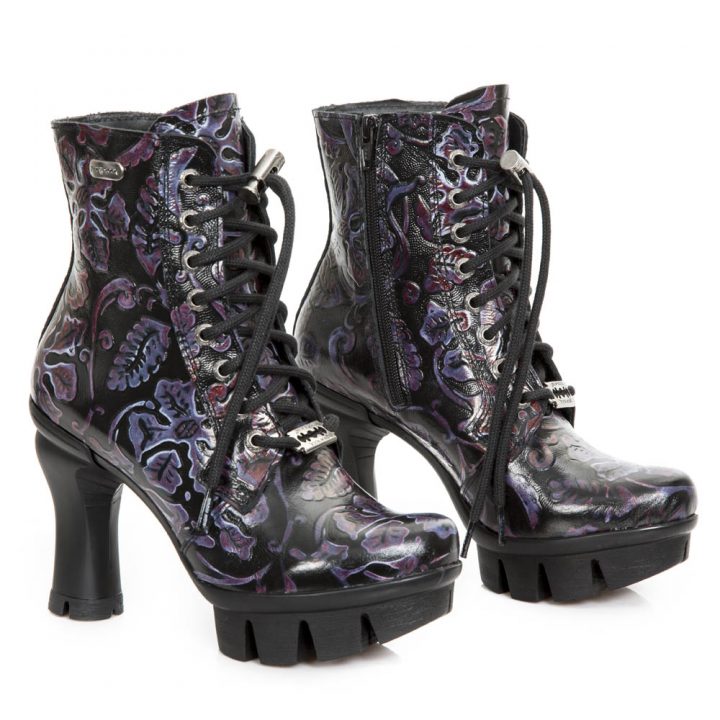 Bottines Lilas New Rock M-NEOPUNK017-S2
