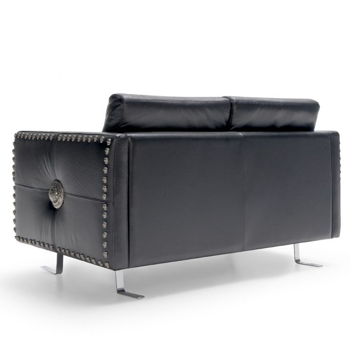 M.NRSOFA1-C1 NEW ROCK BLACK LEATHER SOFA 2PL – Image 5