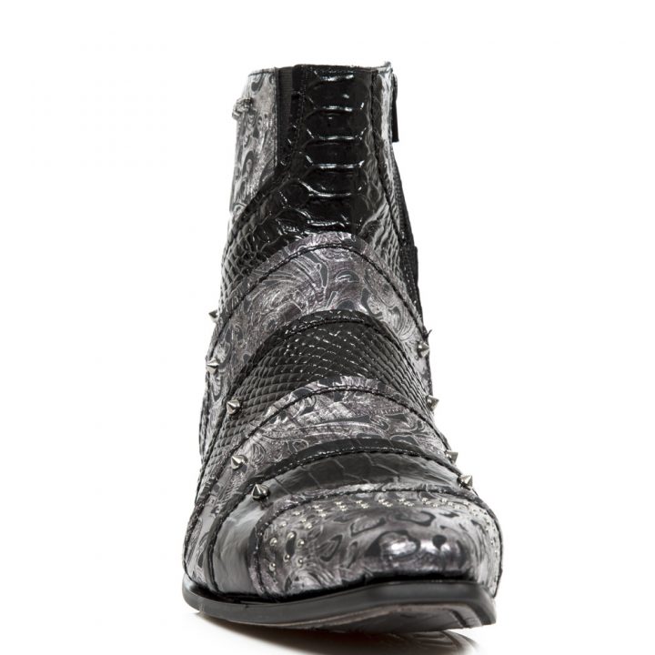 Bottines Acier, Argent, Noir New Rock M-NW122-S3-1 – Image 4