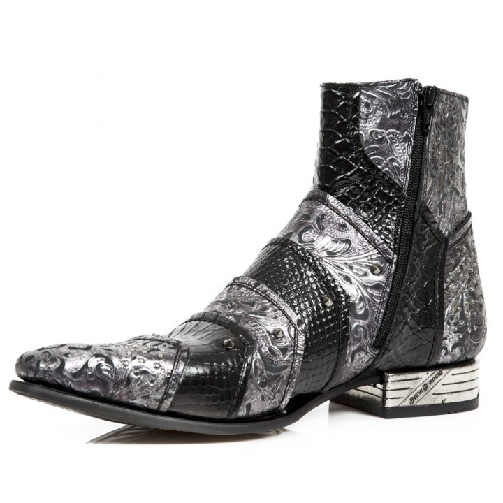 Bottines Acier, Argent, Noir New Rock M-NW122-S3-1 – Image 5