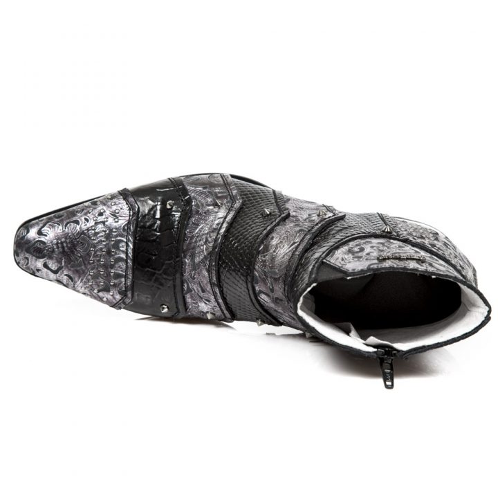 Bottines Acier, Argent, Noir New Rock M-NW122-S3-1 – Image 8