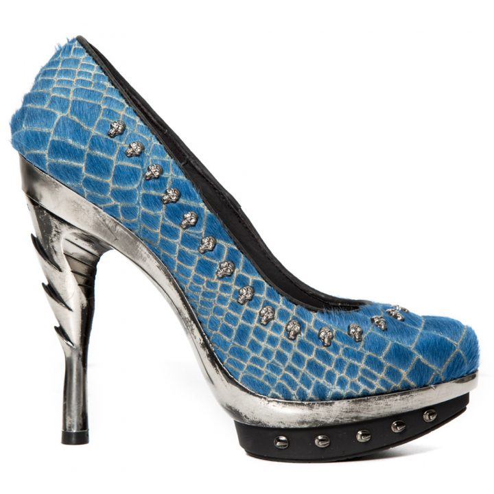 Chaussures Bleu, Noir New Rock M-PUNK043-R10
