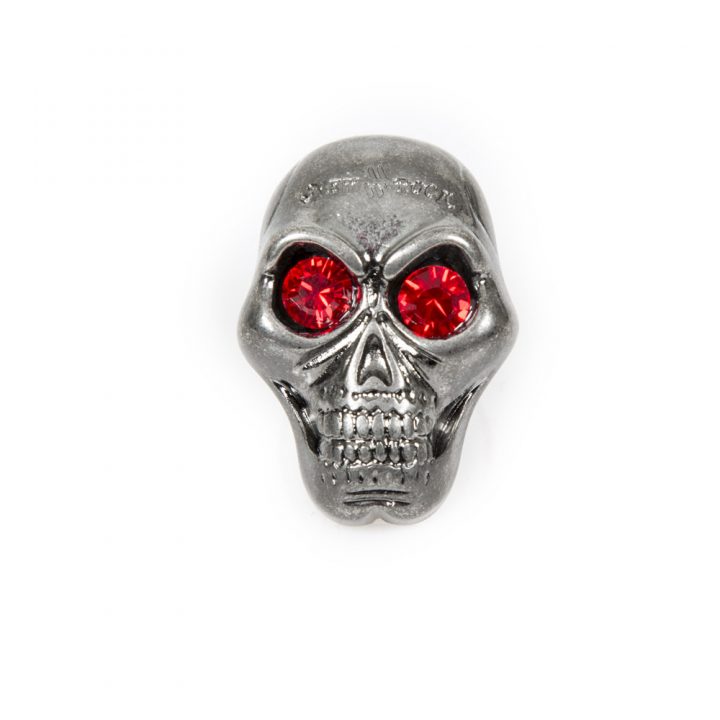 M.RING7-S1 NEW ROCK CRYSTAL SKULL METAL RING, 35mm height – Image 2