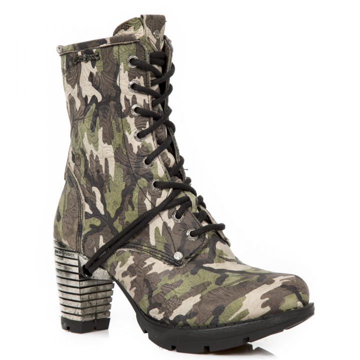 Bottines Beige, Marron, Noir, Vert New Rock M-TR001-S45 – Image 3