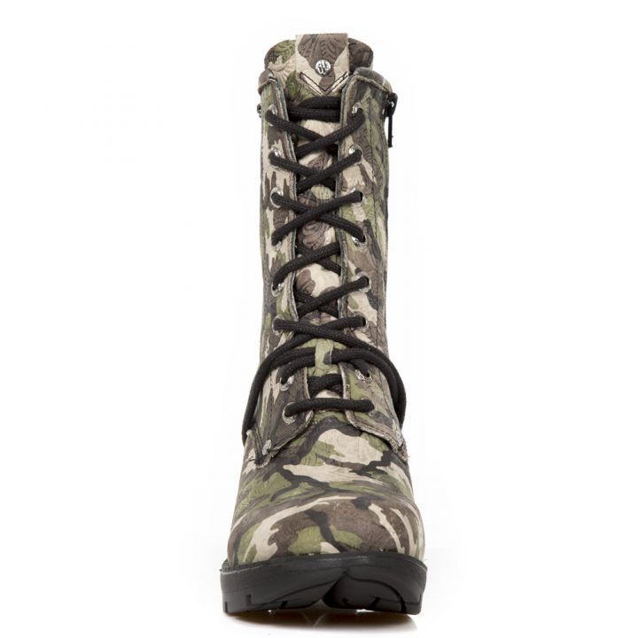 Bottines Beige, Marron, Noir, Vert New Rock M-TR001-S45 – Image 4