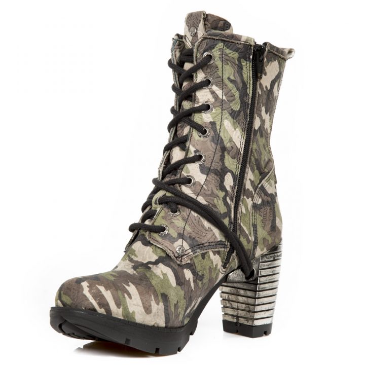 Bottines Beige, Marron, Noir, Vert New Rock M-TR001-S45 – Image 5