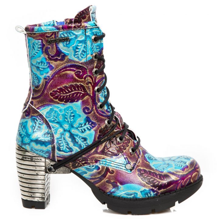 Bottines Bleu, Cuivre New Rock M-TR001-S53