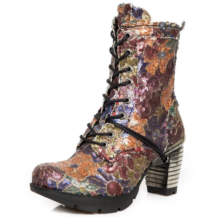 Bottines Cuivre, Orange, Rose New Rock M-TR037-S7 – Image 3