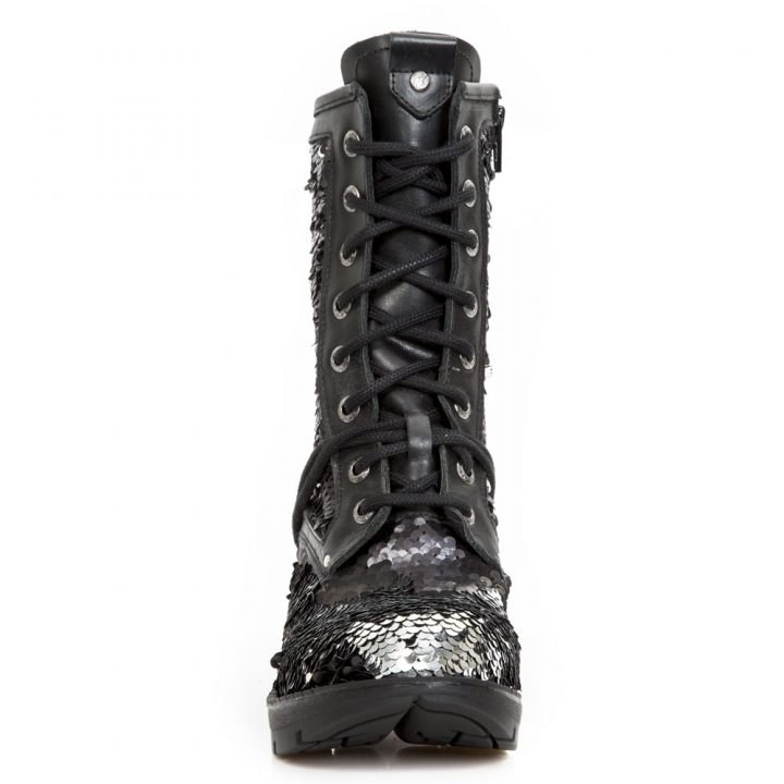 Bottines Argent, Noir New Rock M-TR037B-S1 – Image 6