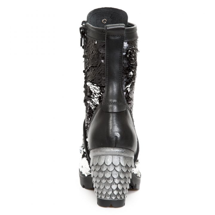 Bottines Argent, Noir New Rock M-TR037B-S1 – Image 8