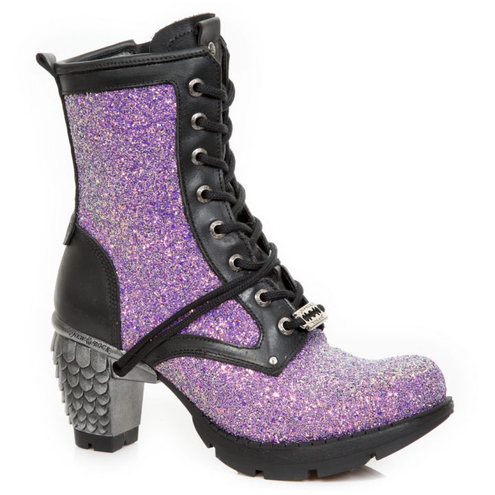 Bottines Lilas, Noir New Rock M-TR037B-S4 – Image 2