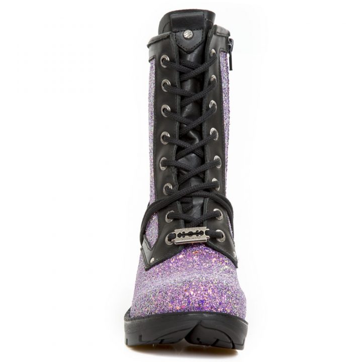 Bottines Lilas, Noir New Rock M-TR037B-S4 – Image 3