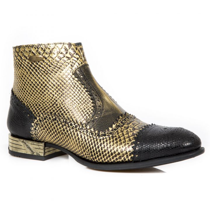 Bottines Noir, Or New Rock M-VIP96005-S6 – Image 2