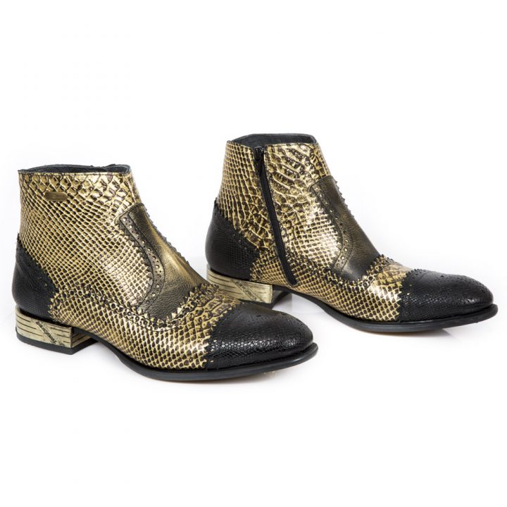 Bottines Noir, Or New Rock M-VIP96005-S6 – Image 8