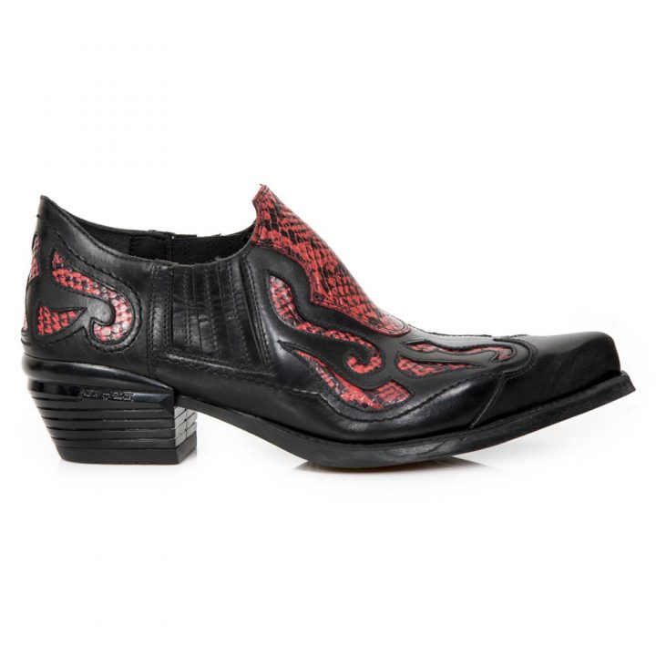Chaussures Noir, Rouge New Rock M-WST075-R1 – Image 2