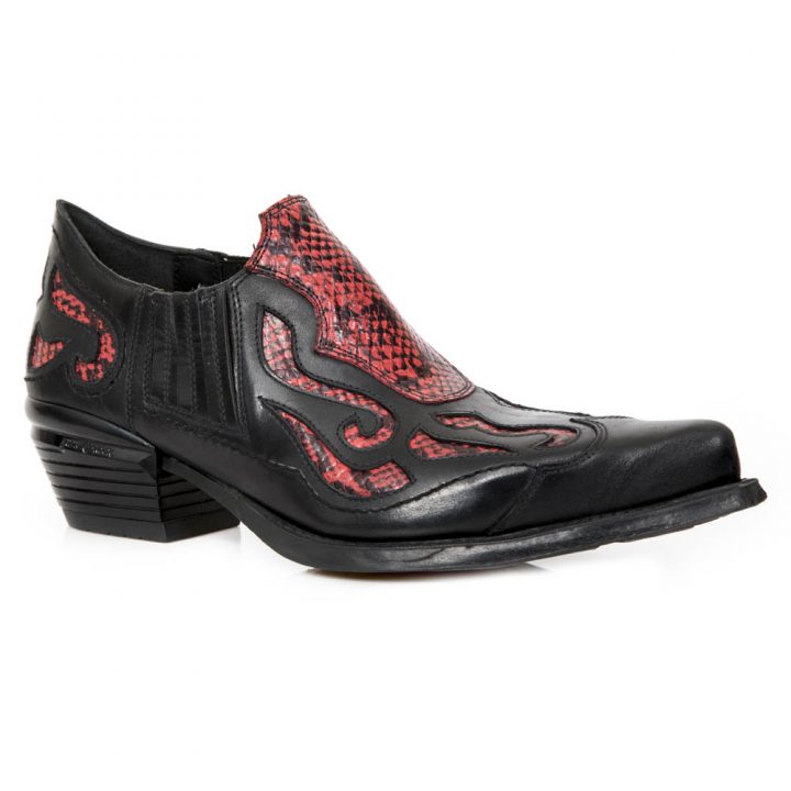 Chaussures Noir, Rouge New Rock M-WST075-R1 – Image 3