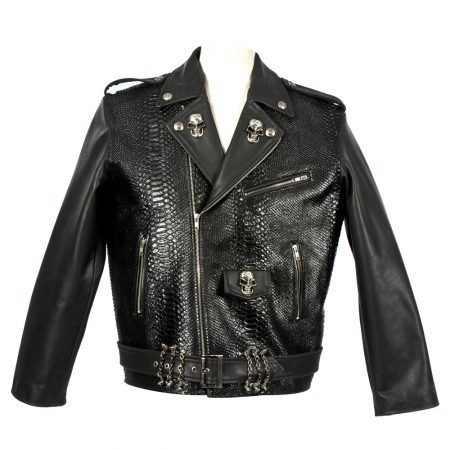 W.373JACK07-R2 ROADSTAR ROCK NEGRO PITON NEGRO MEN JACKET