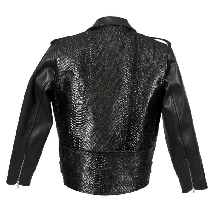 W.373JACK07-R2 ROADSTAR ROCK NEGRO PITON NEGRO MEN JACKET – Image 2