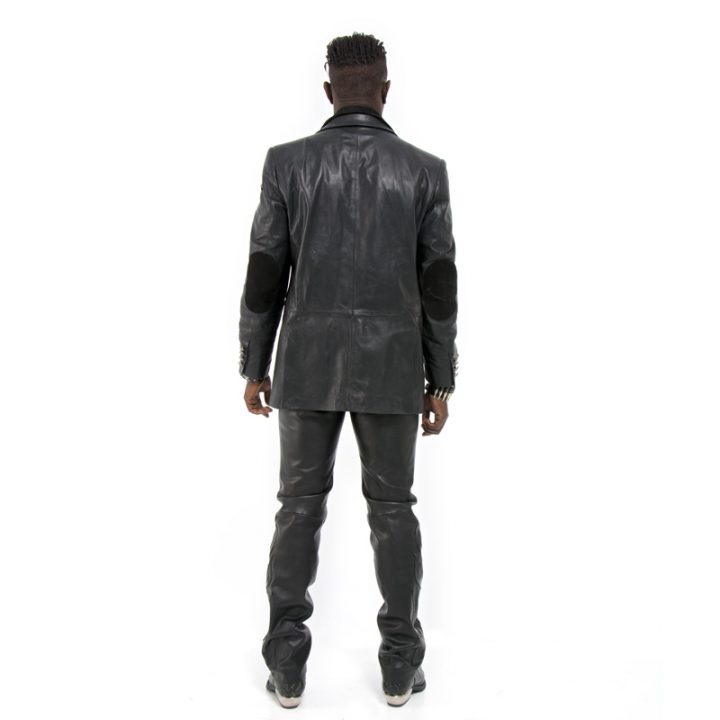 W.NRH03-R1 NAPA NEGRA  RED LEATHER MEN JACKET – Image 4