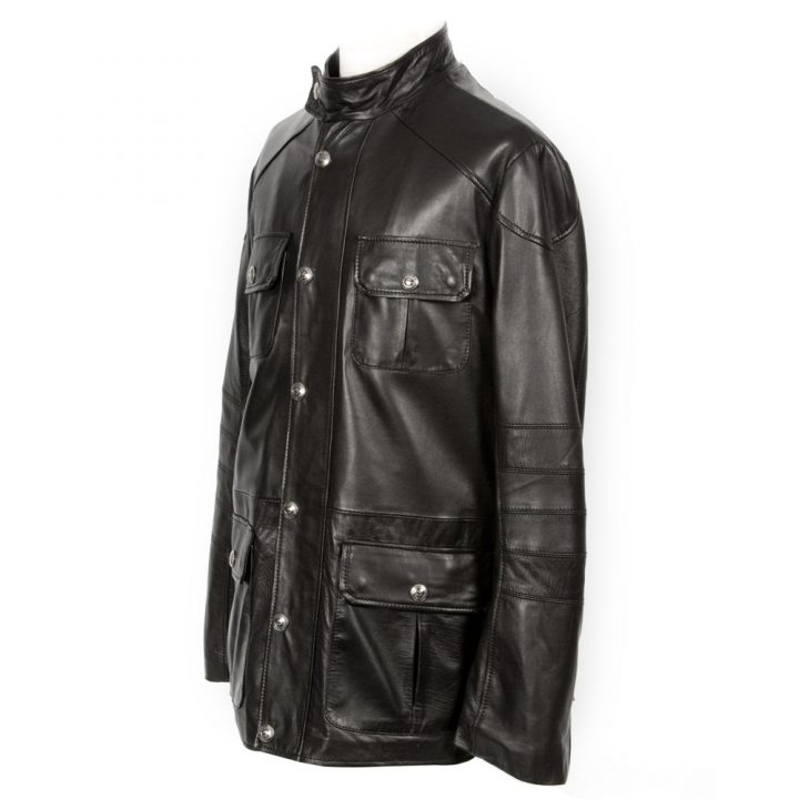 W.NRH12-R1 NAPA NEGRO MEN LEATHER JACKET – Image 2