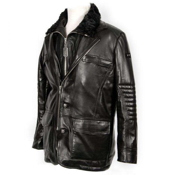 W.NRH13-R1 ANILINA NEGRO MEN JACKET – Image 2