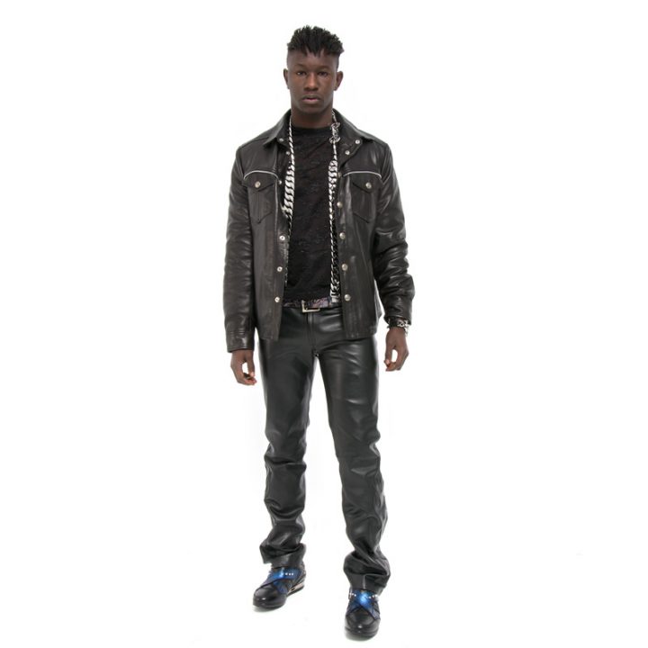 W.NRH14-R1 ANILINA NEGRO MEN JACKET – Image 2