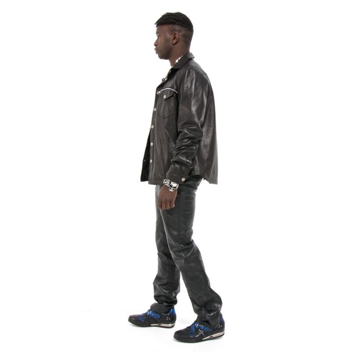 W.NRH14-R1 ANILINA NEGRO MEN JACKET – Image 3