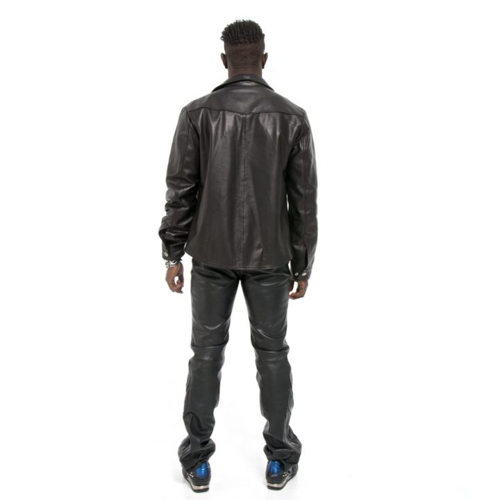 W.NRH14-R1 ANILINA NEGRO MEN JACKET – Image 4