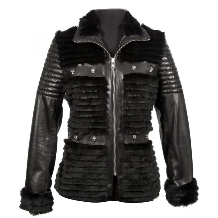 W.NRM16-R1 ANILINA NEGRO PELO NEGRO WOMEN JACKET – Image 5