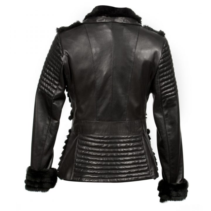 W.NRM16-R1 ANILINA NEGRO PELO NEGRO WOMEN JACKET – Image 7