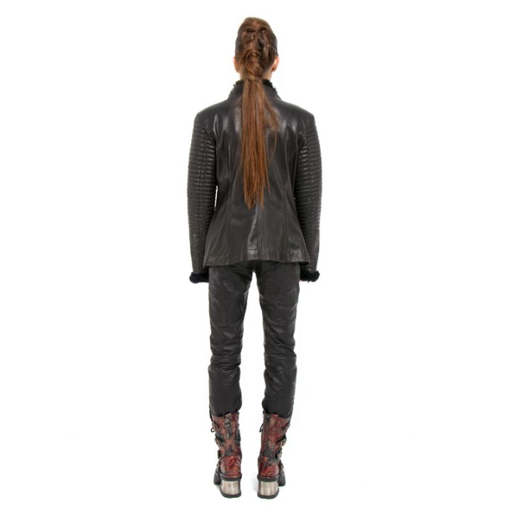 W.NRM24-R1 NAPA NEGRO SERPIENTE LILA WOMEN JACKET – Image 4