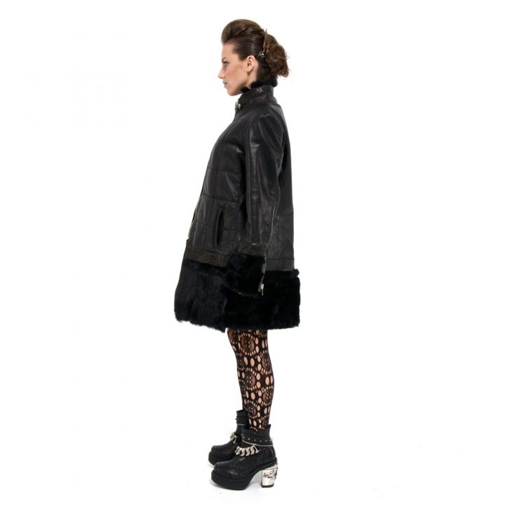 W.NRM25-R1 NAPA NEGRO PELO NEGRO WOMEN COAT – Image 3