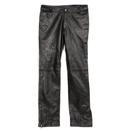 W.PANTS009-R1 BLACK LEATHER PANTS