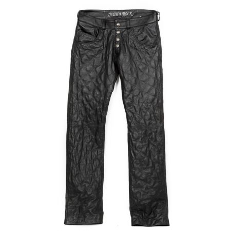 W.PANTS011-R1 BLACK LEATHER PANTS
